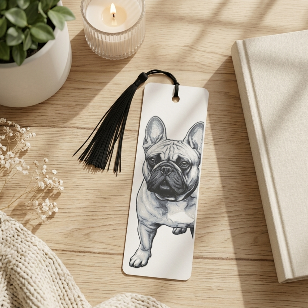 French Bulldog Bookmark | Dog Lover Gift | Textured Artwork