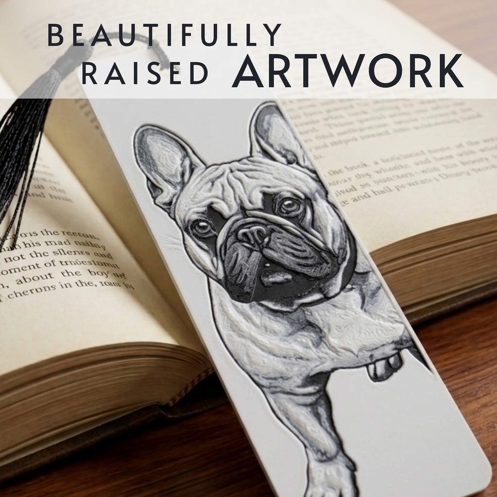 French Bulldog Bookmark | Dog Lover Gift | Textured Artwork
