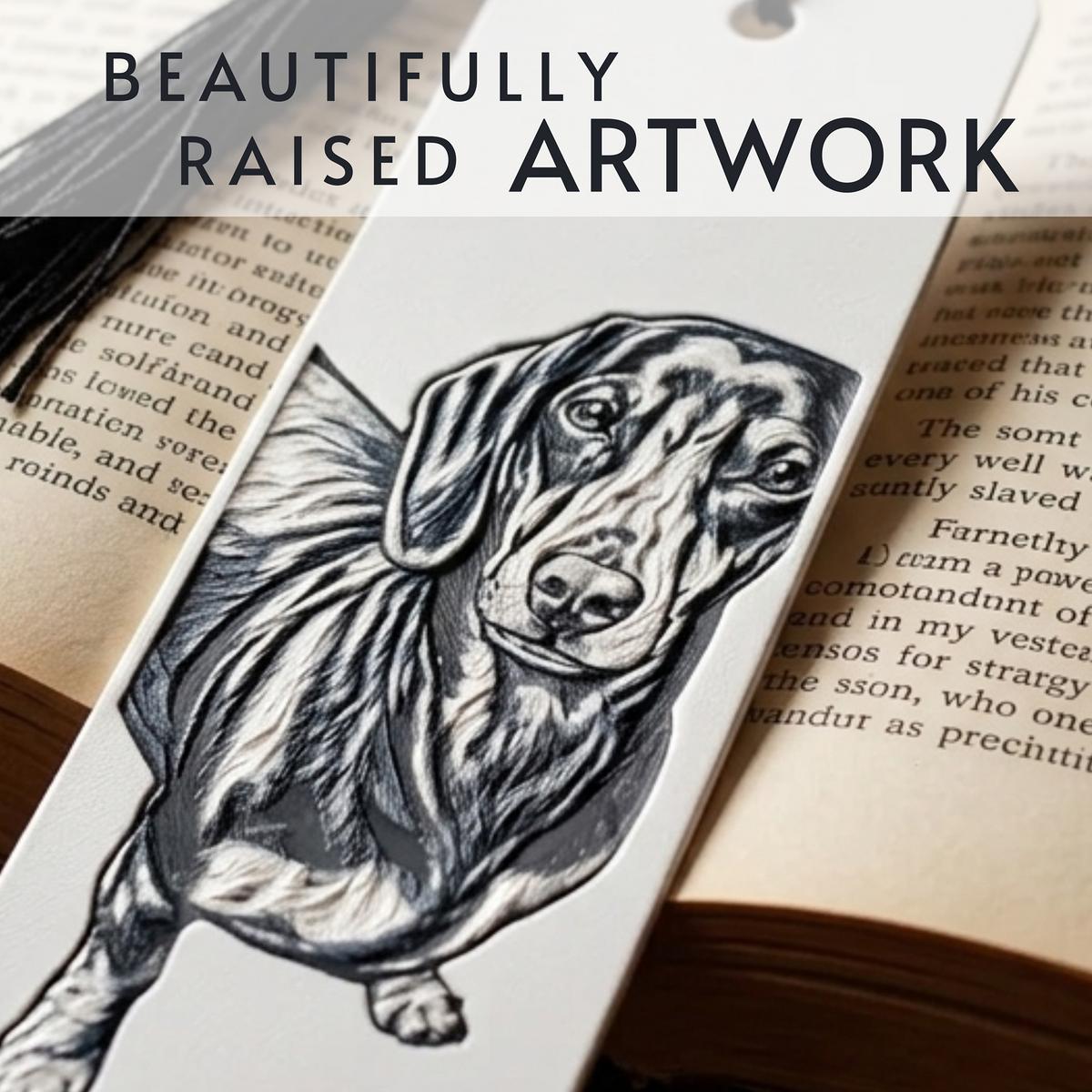 Dachshund Dog Bookmark | Dog Lover Gift | Textured Artwork
