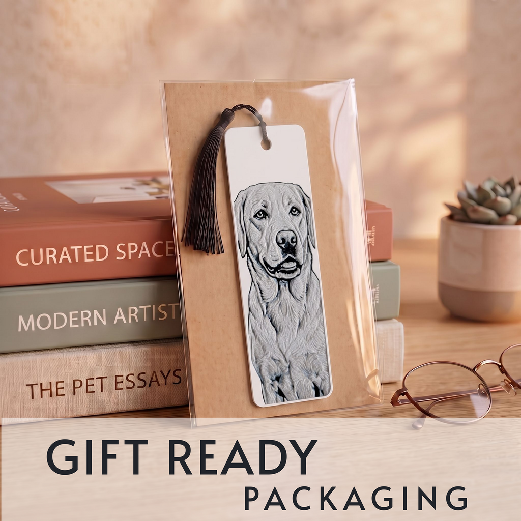 Labrador Retriever Dog Bookmark | Dog Lover Gift | Textured Artwork