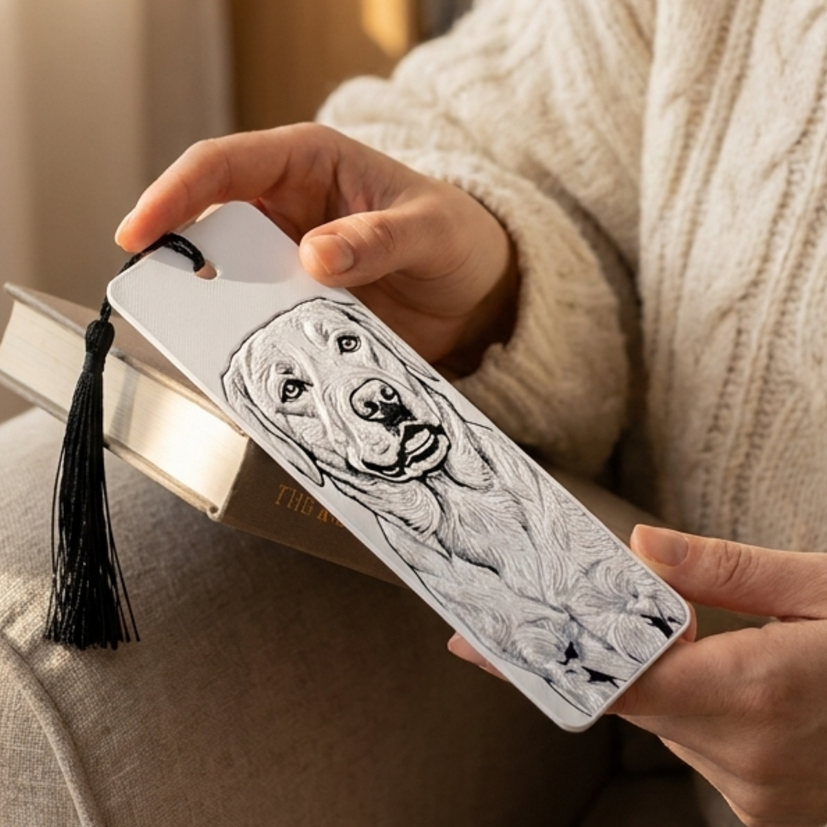 Labrador Retriever Dog Bookmark | Dog Lover Gift | Textured Artwork