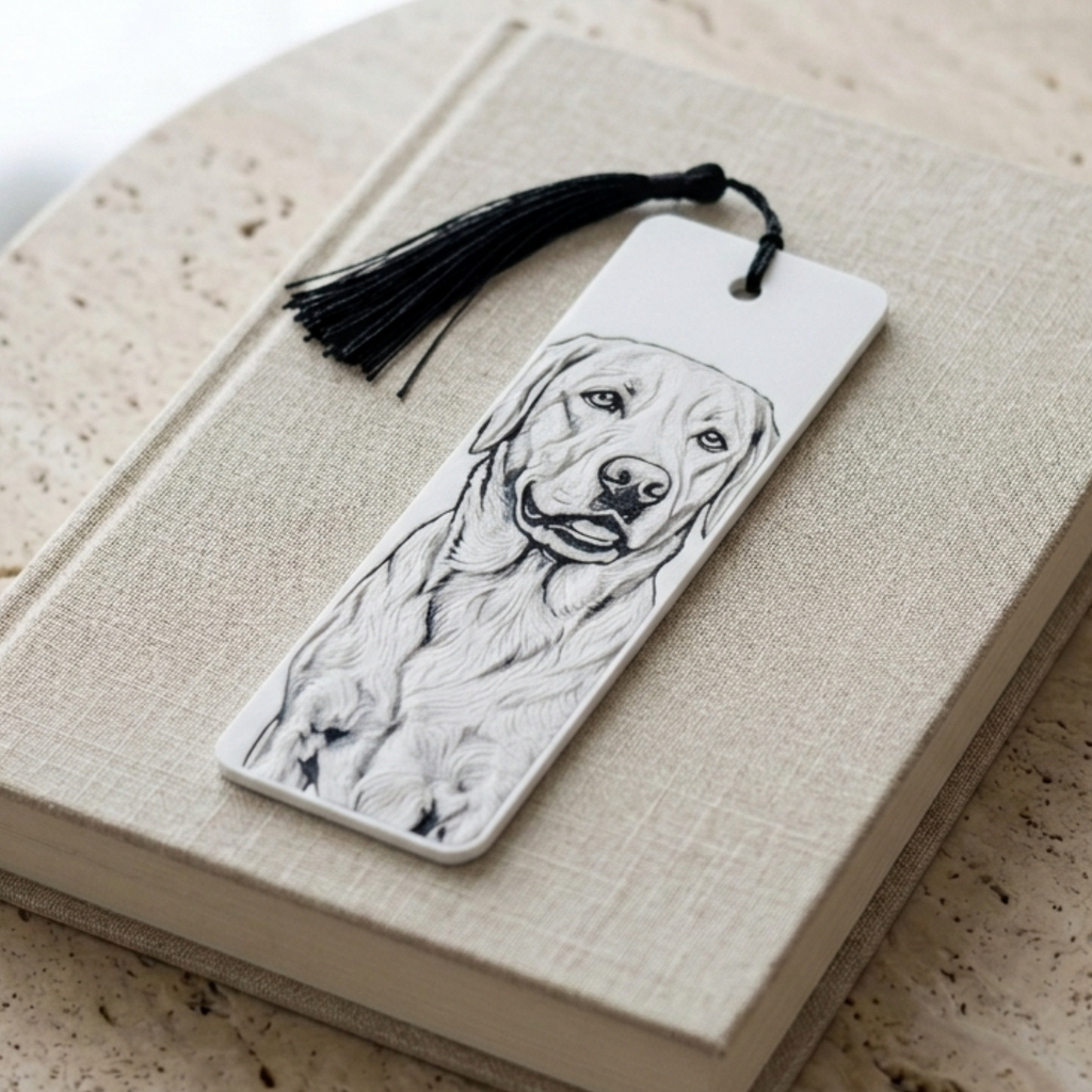 Labrador Retriever Dog Bookmark | Dog Lover Gift | Textured Artwork