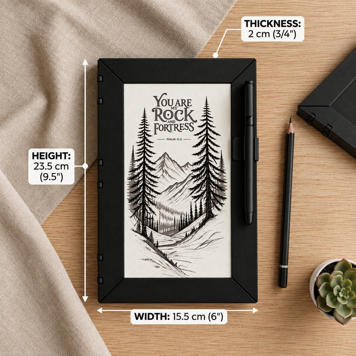 Premium Refillable Journal | Textured Art Cover | Functional Desk Decor Gift