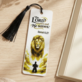 Daniel & Lion Bookmark | Christian Gift | Textured Scripture Artwork | Daniel 6:27 Bible Verse