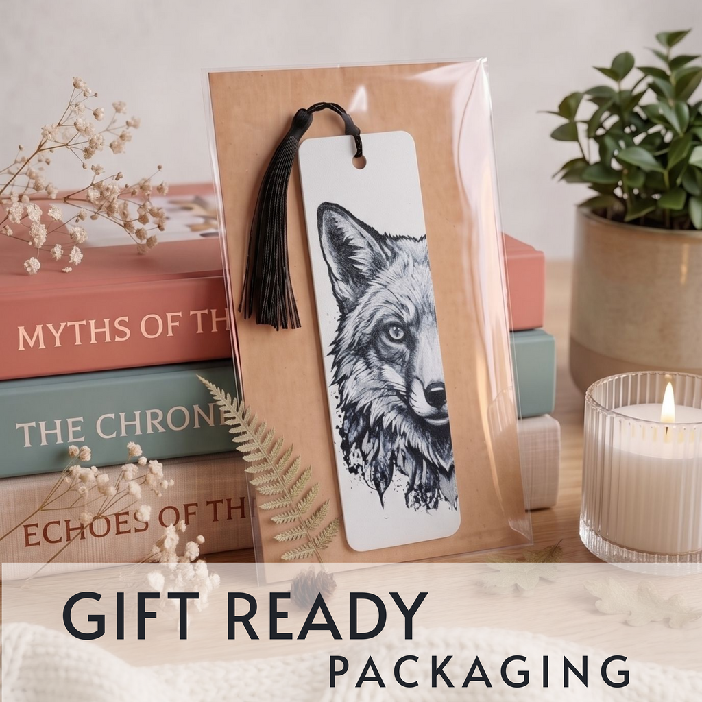 Watchful Fox Bookmark | Nature Lover Gift | Textured Artwork