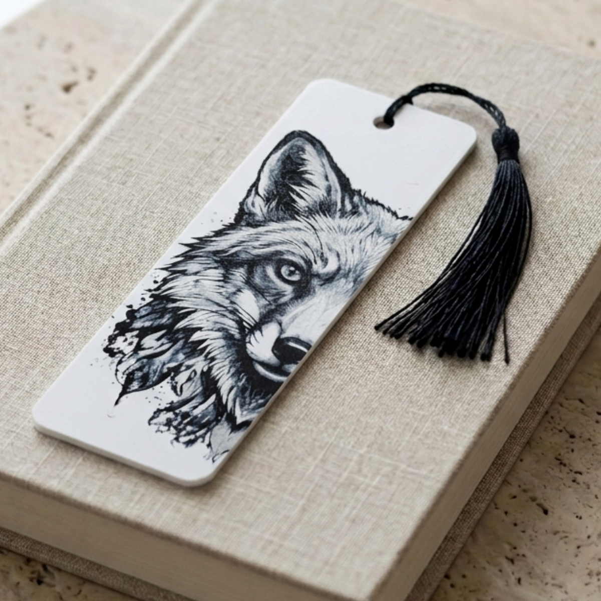 Watchful Fox Bookmark | Nature Lover Gift | Textured Artwork