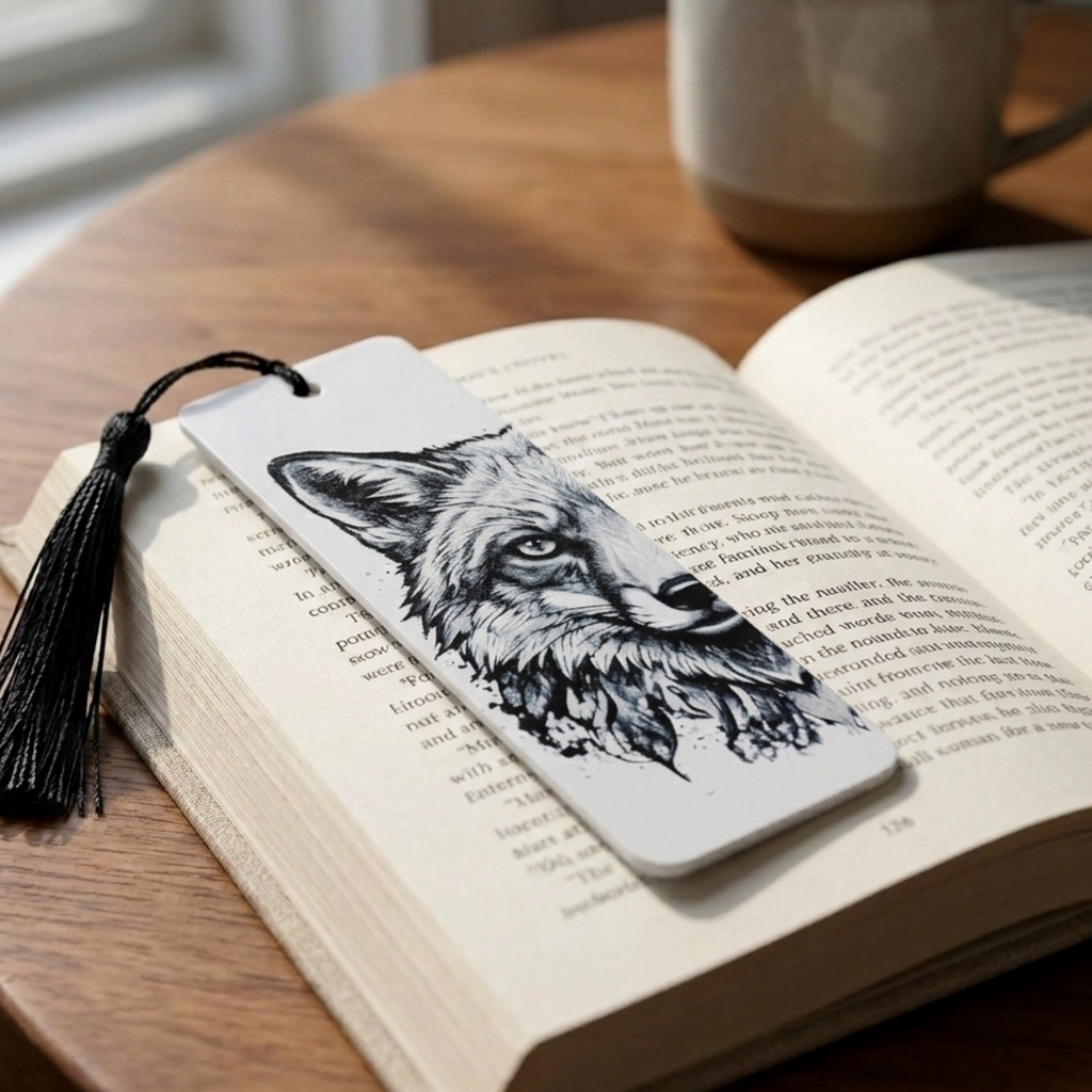 Watchful Fox Bookmark | Nature Lover Gift | Textured Artwork