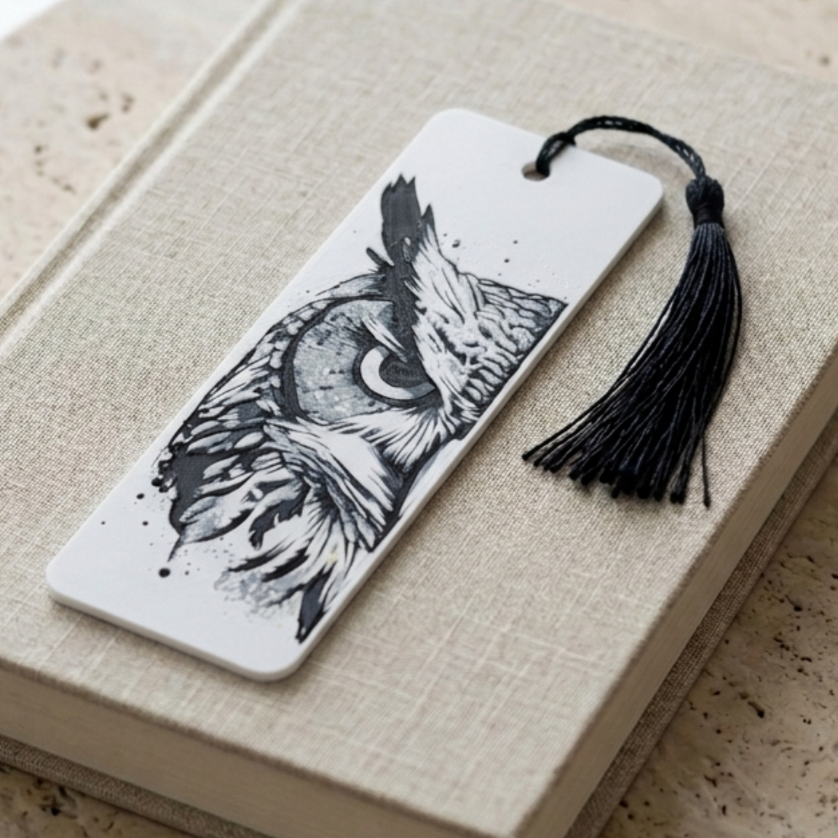 Wise Owl Bookmark | Nature Lover Gift | Textured Artwork