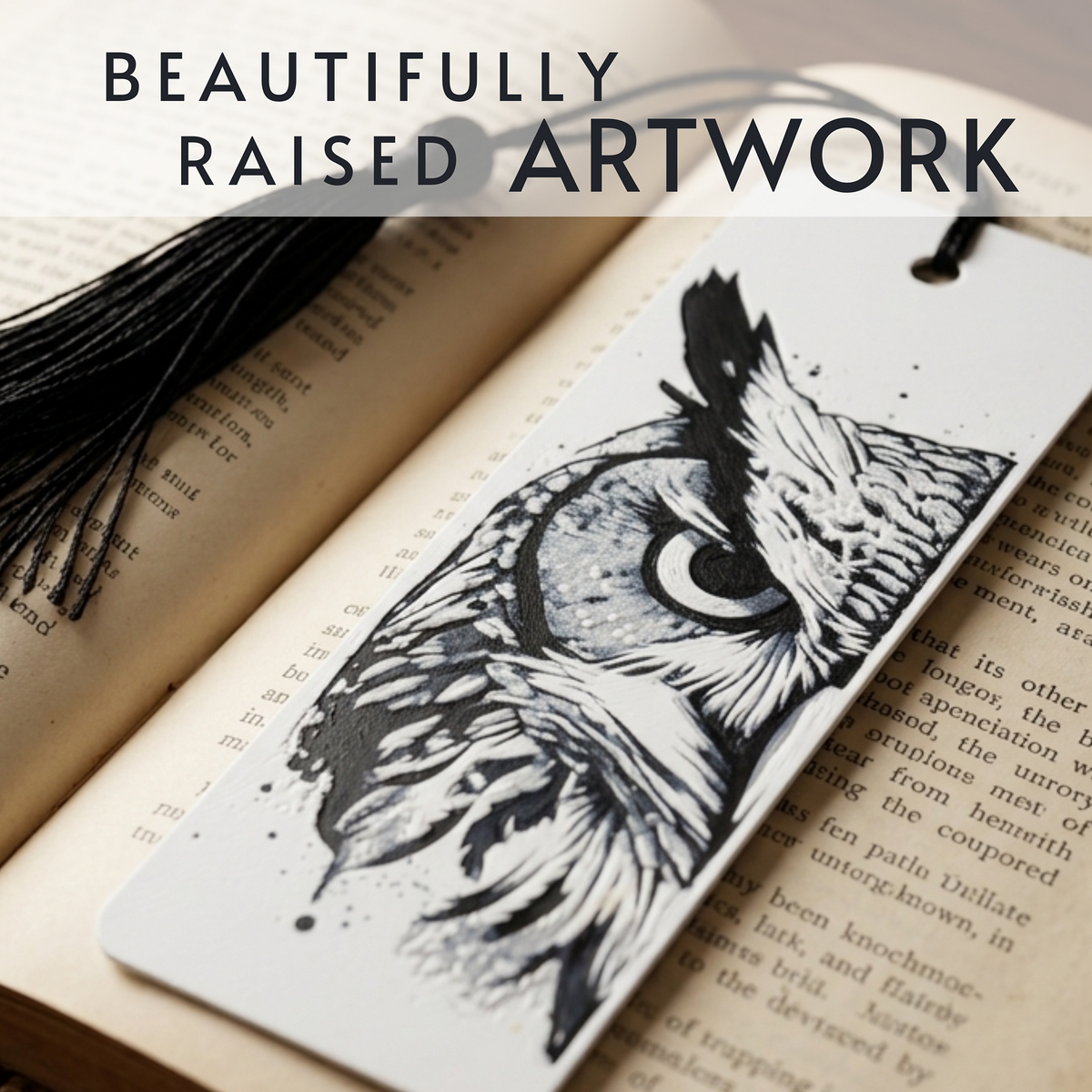 Wise Owl Bookmark | Nature Lover Gift | Textured Artwork