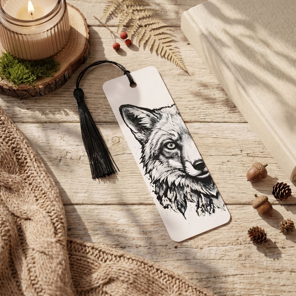 Watchful Fox Bookmark | Nature Lover Gift | Textured Artwork